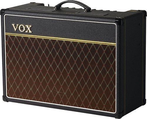 This is the amp that I’ve been dying to get, a Vox AC15C1. I just saw the previous model on Craigslist (an AC15CC1) and this model has a better speaker, better switches, a better reverb (who uses that?) and more tonal possibilities than it’s older sibling. I’ll be holding out and will get that when the time comes.

That is, unless you feel like you need to finance this for me.